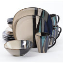 GIBSON ELITE ALTHEA 16-PIECE REACTIVE GLAZE DINNERWARE SET SERVICE FOR 4 - TEAL - Like New