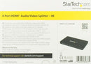 StarTech.com 4K HDMI Splitter 4k 30Hz 4 Port Aluminum Backward Compatible - Like New