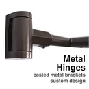 JS Jackson Supplies Double Curved Shower Rod, Metal Construction, 44 to 70" - Brand New