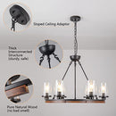 ALBHH 28 Inch Farmhouse Circular Chandelier Hanging Pendant Lighting Fixture - Like New
