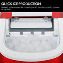WHYNTER IMC-270MR COMPACT PORTABLE ICE MAKER, 27 LB. CAPACITY - METALLIC RED - Like New