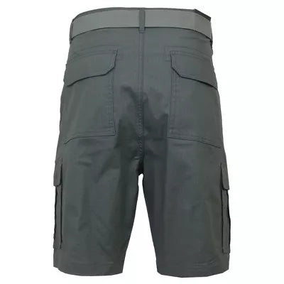GALAXY BY HARVIC MEN'S COTTON RIPSTOP CARGO SHORTS WITH BELT - SIZE: 32 - GRAY - Brand New