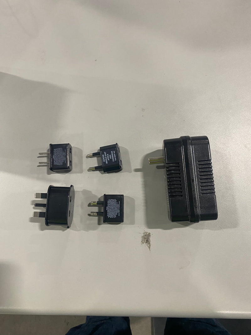 CONAIR TRAVEL SMART ALL-IN-ONE MULTIPLE SOCKET ADAPTER CONVERTER SET - BLACK - Like New