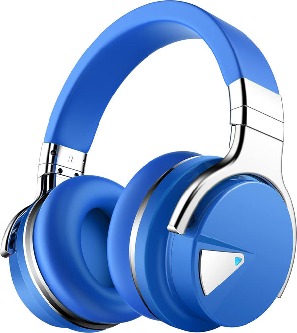 Silensys E7 Active Noise Cancelling Headphones Bluetooth Headphones - BLUE Like New