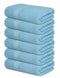 BROOKLYN LINEN COTTON BATH TOWELS | 22X44 | PACK OF 6 - AQUA - Brand New