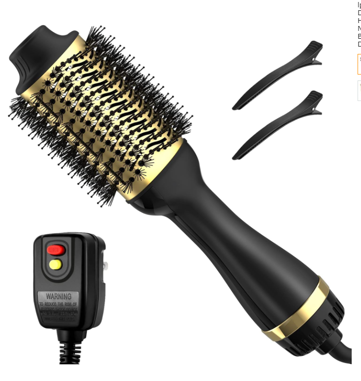 lpstea SY-BD08 Hair Dryer Brush Blow Dryer Brush in One Gold Like New