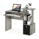 FURINNO ECON MULTIPURPOSE HOME OFFICE COMPUTER WRITING DESK FRENCH OAK BLACK - Like New