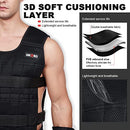 LEKÄRO ADJUSTABLE WEIGHTED VEST 44LB, 96 STEEL PLATES INCLUDED, FZ-4685 - BLACK - Like New