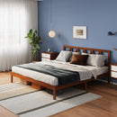 AVENCO SOLID WOOD PLATFORM BED FRAME 12" KING SIZE F14003B-K12 - WALNUT BROWN - Like New