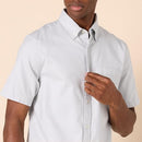 AEM20185FW22 AMAZON ESSENTIALS MEN'S STRETCH OXFORD SHIRT WITH POCKET XL - LGRY - Like New