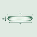 Bloem Terra Plant Saucer Tray for Planters 17-24" Charcoal Gray - Like New