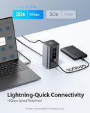 BASEUS DOCKING STATION, 11 IN 1, TRIPLE DISPLAY, 4K, USB PD - SPACE GRAY - Like New