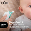 BRAUN THERMOSCAN 6 EAR THERMOMETER WITH COLOR-CODED DIGITAL - Scratch & Dent