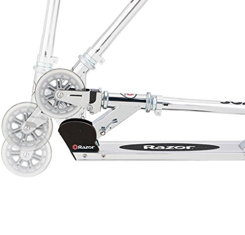 Razor A3 Kick Scooter for Kids - Larger Wheels, Suspension, Wheelie Bar - Clear - Like New