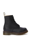 DR. MARTENS 1460 WOMEN'S FAUX FUR LINED LACE UP BOOTS BLACK SIZE 7 - Like New