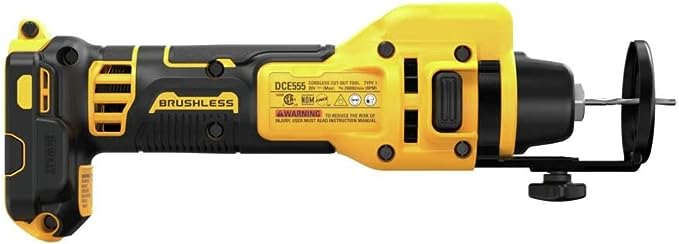 DEWALT 20V MAX XR Brushless Drywall Cut-Out Tool Tool Only DCE555B - Yellow - Like New