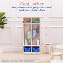 ECR4KIDS 2-SECTION COAT LOCKER WITH BENCH AND CUBBY - WHITE WASH - Like New