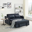 GENERIC 55.5" TWINS PULL OUT SOFA BED BLACK VELVET W1097104078 - Scratch & Dent
