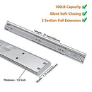 LONTAN 1 Pair Soft Close Drawer Slides 22" Heavy Duty Cabinet Rails - Brand New