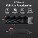 KEYCHRON K4 96% LAYOUT QMK MECHANICAL KEYBOARD SUPER BROWN SWITCH - BLACK - Like New