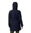 COLUMBIA HEAVENLY LONG HOODED JACKET - SIZE WOMEN S - Dark Nocturnal - Brand New