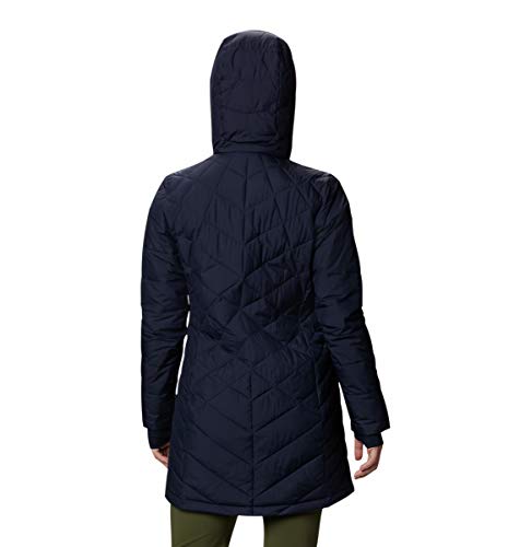 COLUMBIA HEAVENLY LONG HOODED JACKET - SIZE WOMEN S - Dark Nocturnal - Brand New