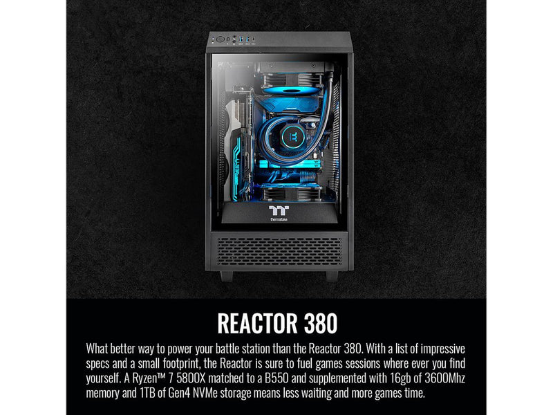 Thermaltake Reactor 380 Liquid-Cooled PC (AMD Ryzen 7 5800X, RTX 3080