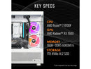 Thermaltake Gaming Desktop PC NE R76-V170S AMD Ryzen 7 8700F 16GB DDR5 1TB SSD