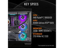 Thermaltake Gaming Desktop PC NE 9870-V380 AMD Ryzen 7 9800X3D 32GB DDR5 2TB SSD