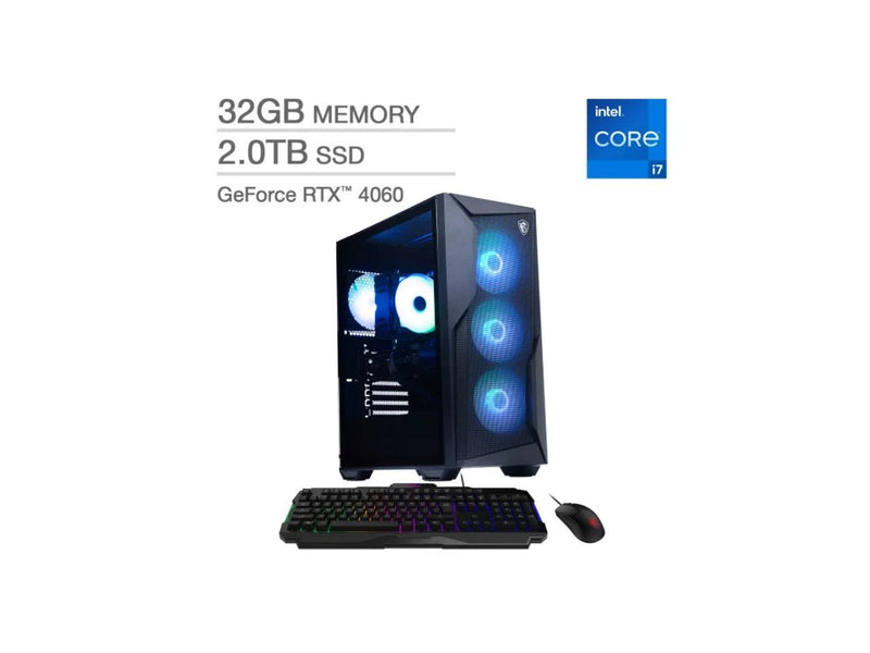 MSI CODEX R2 Gaming Desktop Intel Core i7-14700F GeForce RTX 4060 32GB DDR5 2 TB