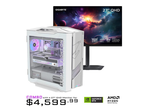 GIGABYTE AORUS Gaming Desktop PC, AMD Ryzen 7 9800X3D, AORUS RTX 5090, 64GB DDR5