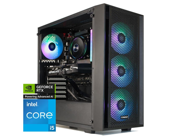 STORMCRAFT Gaming PC SCORPIO Intel Core i5-14400F NVIDIA GeForce RTX 5060  – AI