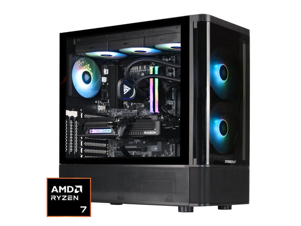 STORMCRAFT Gaming PC SKYHAWK PRO AMD Ryzen 7 7800X3D Radeon RX 9070 XT 16GB – AI