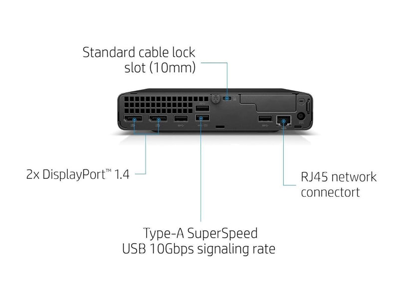 HP EliteDesk 800 G6 Mini Desktop Intel Core i5-10500T 16 GB Memory 512 GB SSD