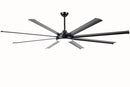 EUPHOLITE 80" CEILING FAN WITH LIGHT LARGE INDUSTRIAL DC MOTOR ELCF80A8BLK01 - Like New