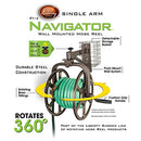 LIBERTY GARDEN 712 SINGLE ARM NAVIGATOR MULTI-DIRECTIONAL GARDEN REEL BRONZE - Like New