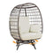 SUNJOY CUDDLE WICKER SWIVEL LOUNGE OVERSIZED EGG CHAIR 4 - Scratch & Dent
