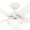 HUNTER 52" SKYFLOW OUTDOOR CEILING FAN LIGHTS WALL CONTROL CC52611 - MATTE WHITE - Like New