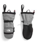 The North Face Women's Montana Insulated Ski Mitt, Black and Medium Heather Grey - Brand New