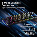 Redragon K660RGB-PRO Mechanical Keyboard, 80% 87, RED SWITCH - BLACK - Like New