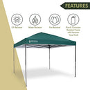 ARROWHEAD OUTDOOR SHELTER, WATER & UV RESISTANT, HEIGHT ADJUSTABLE, GREEN - Like New