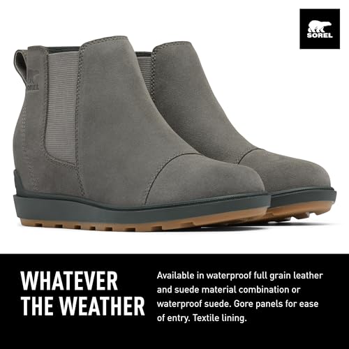 Sorel Women's Evie ll Chelsea Boot Quarry Grill/Dusty Olive Size 10 - Like New