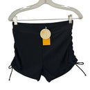 TOURNESOL WOMEN MEDIUM SWIM SHORTS BLACK TIE SIDE & FULL LINED - SIZE M - BLACK - Like New