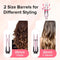 HAHAHOPE AUTOMATIC CURLING IRON ROTATING CURLING WAND 2 BARREL SIZES - PINK - Like New