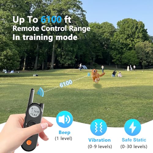 HTCUTO X3 WIRELESS DOG FENCE TRAINING COLLAR 3500FT RECHARGEABLE - BLACK - Like New
