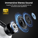 HAPPRUN NATIVE 1080P BLUETOOTH PROJECTOR FULL HD PORTABLE OUTDOOR MOVIE- WHITE - Like New