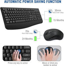 EDJO Wireless Keyboard Mouse Combo 2.4G Full-Sized Ergonomic TM176G-C203 - Black - Like New