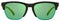 SMITH OPTICS SUNGLASSES - HAYWIRE 0807/MC -BLACK FRAME GREEN -SIZE 55MM - Like New