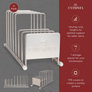 CUISINEL LID AND DISH ORGANIZER RACK 2-PACK SATIN NICKEL KITCHEN STORAGE - Like New