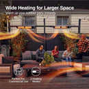 EAST OAK Patio Heater 4000W Wall Mounted Infrared Heater 240V WPH22002 - Black - Like New